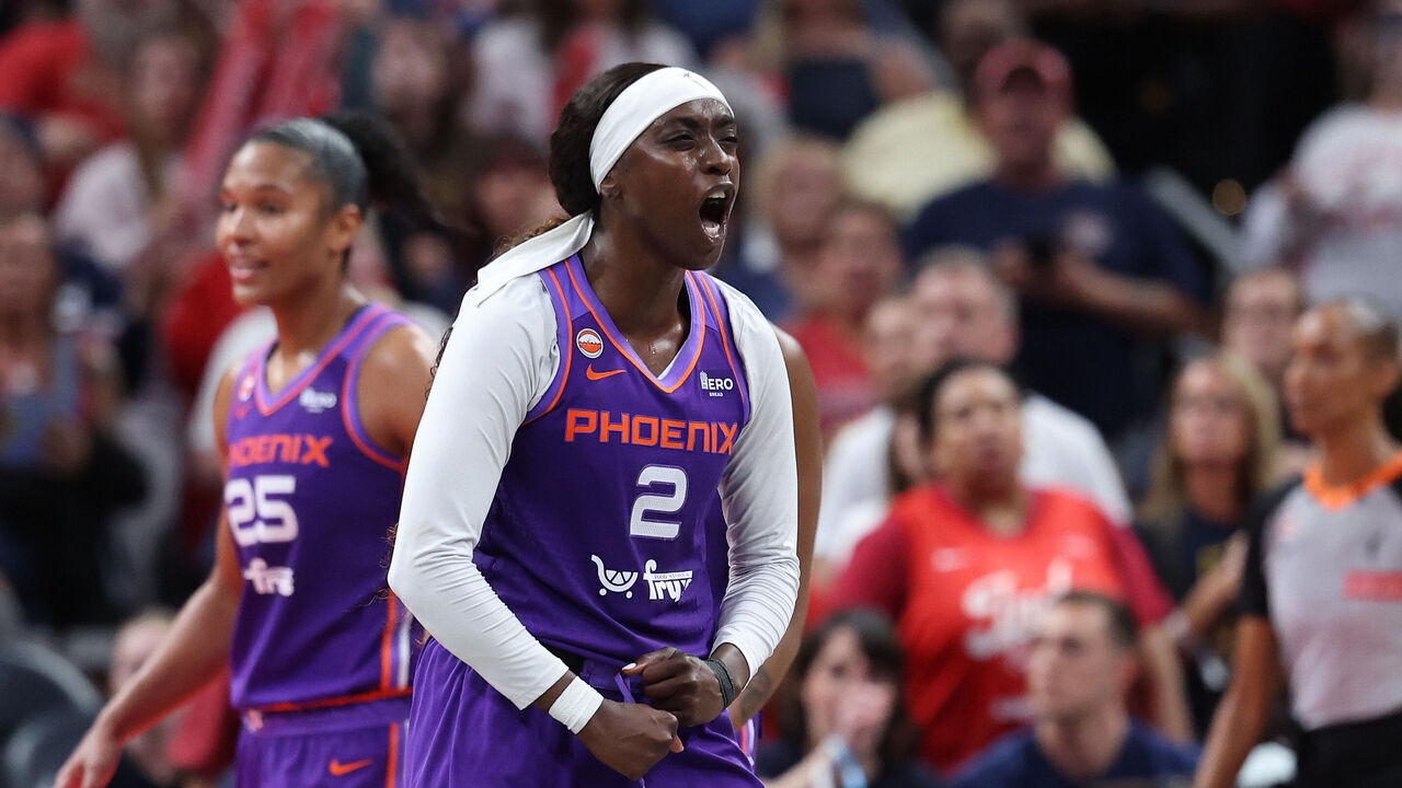 INDIANAPOLIS, INDIANA - JUNE 24: Kahleah Copper #2 of the Phoenix Mercury celebrates during the 111-109 win against Indiana Fever at Gainbridge Fieldhouse on June 24, 2026 in Indianapolis, Indiana. OTE TO USER: User expressly acknowledges and agrees that, by downloading and or using this photograph, User is consenting to the terms and conditions of the Getty Images License