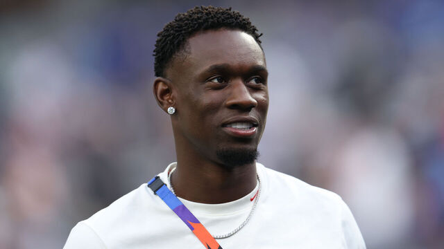 INGLEWOOD, CALIFORNIA - JUNE 25: Folarin Balogun #20 of the United States inspects the pitch before the FIFA World Cup 2026 Group D match between Türkiye and USA at Los Angeles Stadium on June 25, 2026 in Inglewood, California.