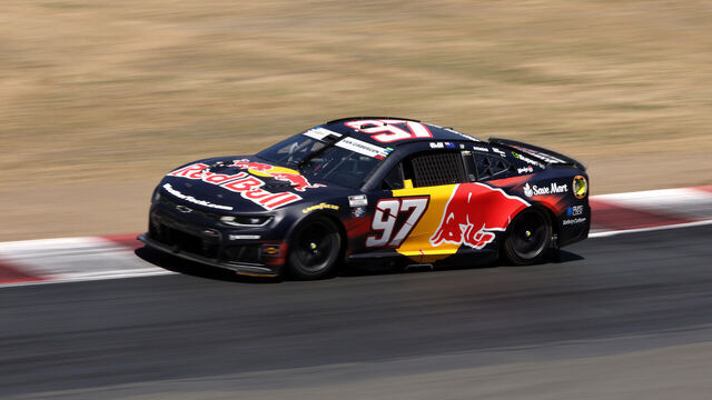 SONOMA, CALIFORNIA - JUNE 28: Shane Van Gisbergen, driver of the #97 Red Bull Chevrolet, drives during the NASCAR Cup Series Toyota/Save Mart 350 at Sonoma Raceway on June 28, 2026 in Sonoma, California.