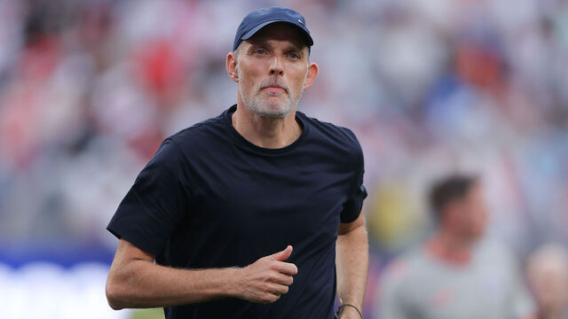 EAST RUTHERFORD, NEW JERSEY - JUNE 27: Thomas Tuchel, head coach of England, during the FIFA World Cup 2026 Group L match between Panama and England at New York New Jersey Stadium on June 27, 2026 in East Rutherford, New Jersey.