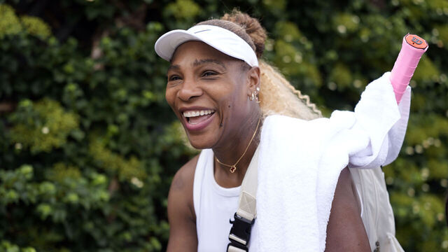 Serena Williams of the United States at the All England Lawn Tennis and Croquet Club, London, ahead of the 2026 Wimbledon Championships. Picture date: Sunday June 28, 2026.