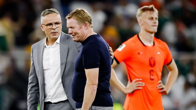MONTERREY - Morocco coach Mohamed Ouahbi and Netherlands coach Ronald Koeman after the 2026 FIFA World Cup knockout phase match between the Netherlands and Morocco at the Monterrey Stadium on June 29, 2026, in Monterrey, Mexico. KOEN VAN WEEL / ANP