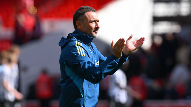 Vitor Pereira, Nottingham Forest head coach during the Premier League match between Nottingham Forest and Newcastle United at the City Ground, Nottingham on Sunday 10th May 2026. (Photo: Jon Hobley | MI News)