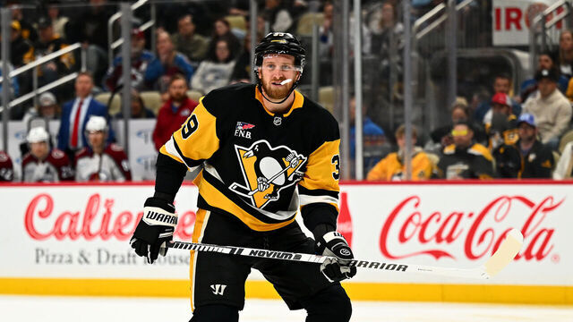 PITTSBURGH, PA - MARCH 24: Anthony Mantha #39 of the Pittsburgh Penguins in action during the game against the Colorado Avalanche at PPG PAINTS Arena on March 24, 2026 in Pittsburgh, Pennsylvania.