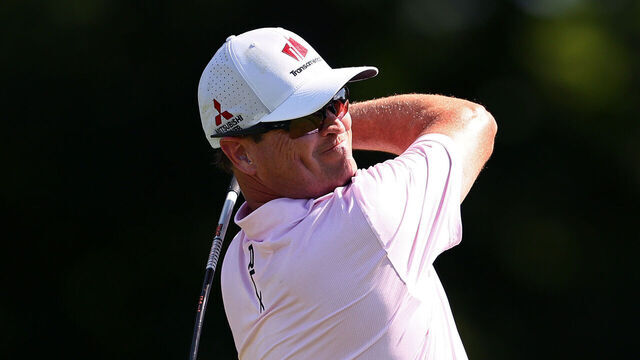 SILVIS, ILLINOIS - JULY 02: Zach Johnson of the United States plays his shot from the 13th tee during the first round of the John Deere Classic 2026 at TPC Deere Run on July 02, 2026 in Silvis, Illinois.