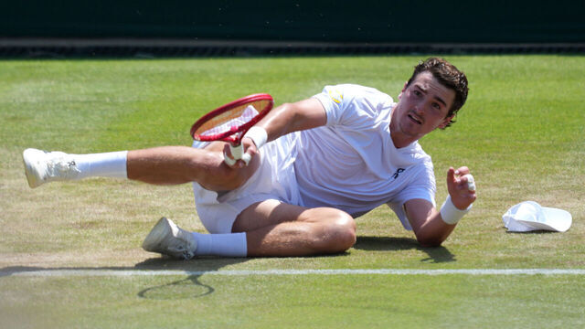 LONDON, UNITED KINGDOM - JULY 3: Joao Fonseca of Brazil during Day Five of the The Championships - Wimbledon 2026 at All England Lawn Tennis and Croquet Club on July 3, 2026 in London, England.