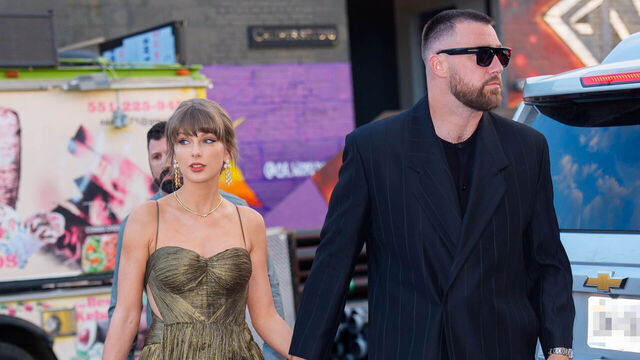 NEW YORK, NY - MAY 16: Taylor Swift and Travis Kelce are seen on May 16, 2026 in New York City.