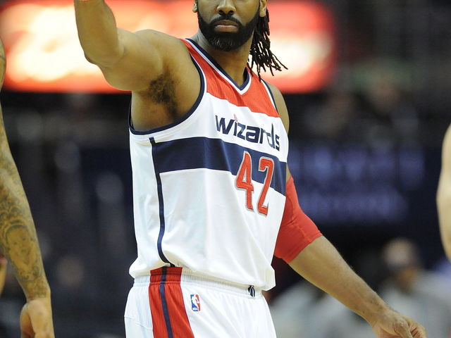 VIDEO: Nene delivers massive slam, John Wall gives stank face of approval