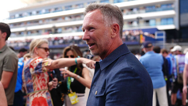 Christian Horner on the grid before the British Grand Prix at Silverstone Circuit, Towcester. Picture date: Sunday July 5, 2026.