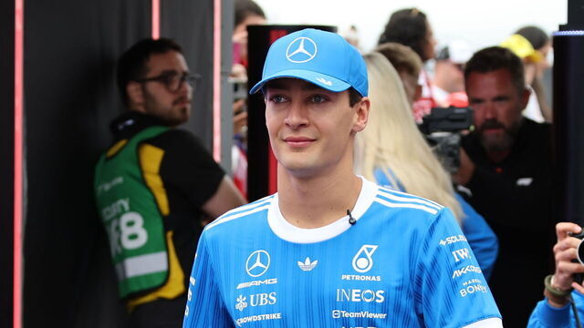 George Russell during the Formula 1 Pirelli British Grand Prix 2026 at the Circuit of Silverstone in Silverstone, United Kingdom, on July 5, 2026.