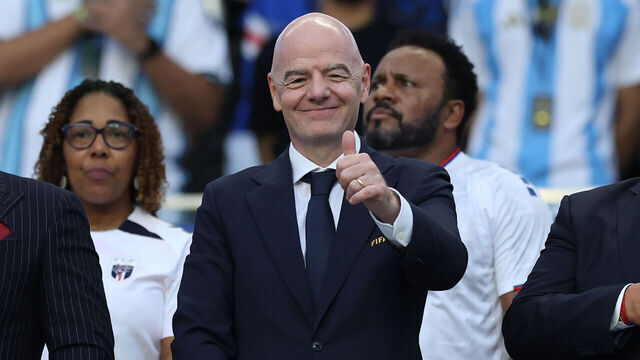 MIAMI GARDENS, FLORIDA - JULY 03: FIFA President Gianni Infantino is seen during the FIFA World Cup 2026 Round Of 32 match between Argentina and Cabo Verde at Miami Stadium on July 03, 2026 in Miami Gardens, Florida.