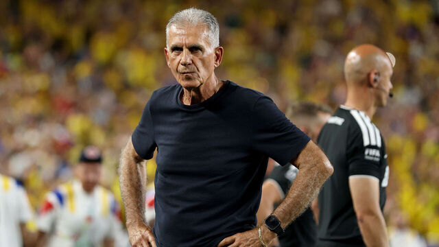 KANSAS CITY, MISSOURI - JULY 03: Carlos Queiroz, Head Coach of Ghana, reacts after the 0-1 loss during the FIFA World Cup 2026 Round of 32 match between Colombia and Ghana at Kansas City Stadium on July 03, 2026 in Kansas City, Missouri.