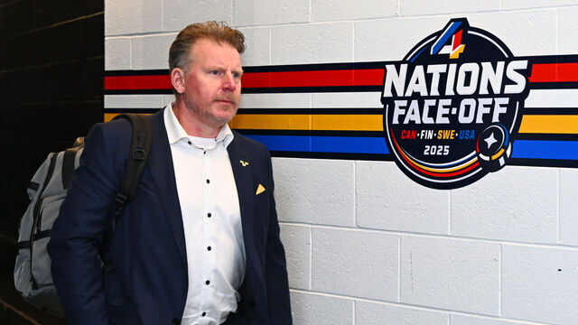 BOSTON, MASSACHUSETTS - FEBRUARY 17: Assistant coach Daniel Alfredsson of Team Sweden arrives before the 4 Nations Face-Off between Team Sweden and Team USA at TD Garden on February 17, 2025 in Boston, Massachusetts.