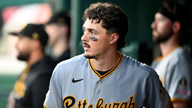 WASHINGTON, DC - JULY 03: Konnor Griffin #6 of the Pittsburgh Pirates looks on during the game against the Washington Nationals at Nationals Park on July 03, 2026 in Washington, DC.