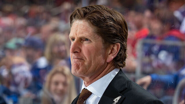 DETROIT, MI - FEBRUARY 01: Head coach Mike Babcock of the Toronto Maple Leafs watches the action from the bench against the Detroit Red Wings during an NHL game at Little Caesars Arena on February 1, 2019 in Detroit, Michigan. Detroit defeated Toronto 3-2 in overtime.
