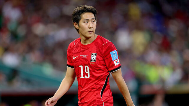 GUADALUPE, MEXICO - JUNE 24: Kang-In Lee #19 of Korea Republic during the FIFA World Cup 2026 Group A match between South Africa and Korea Republic at Monterrey Stadium on June 24, 2026 in Guadalupe, Mexico.
