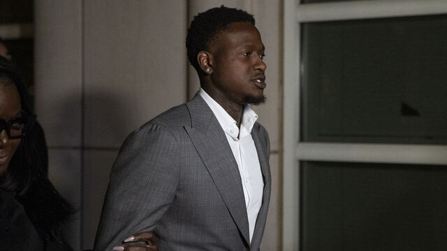 NEW YORK, UNITED STATES - DECEMBER 8: Miami Heat's Terry Rozier leaves Brooklyn federal court after a hearing during his visit to the borough on Monday at the Brooklyn Federal Courthouse in New York, United States, on December 8, 2025.
