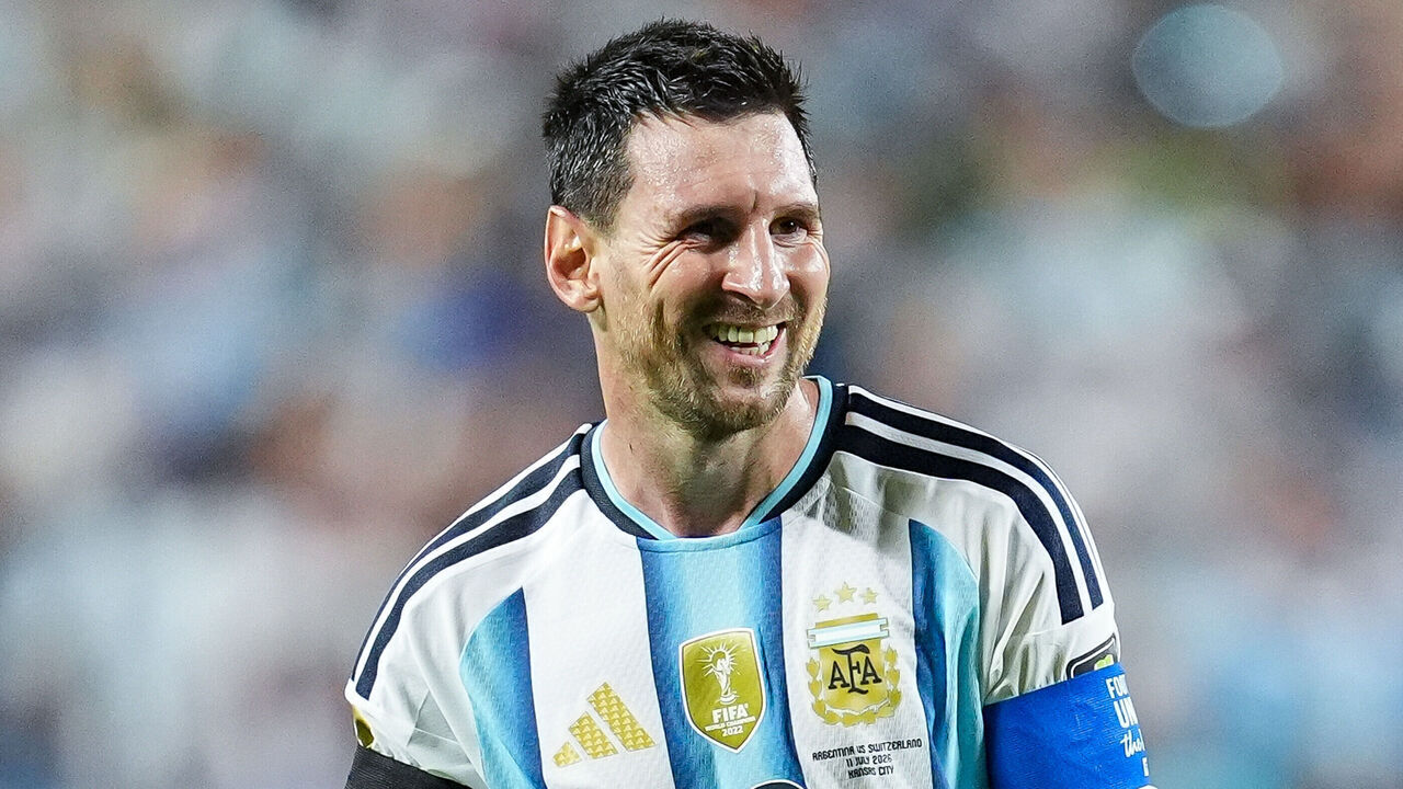 KANSAS CITY, MISSOURI - JULY 11: Lionel Messi of Argentina reacts during the FIFA World Cup 2026 Quarter Final match between Argentina and Switzerland at Kansas City Stadium on July 11, 2026 in Kansas City, Missouri.