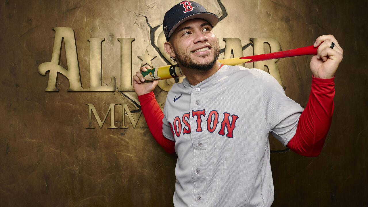 PHILADELPHIA, PA - JULY 13: Willson Contreras #40 of the Boston Red Sox poses for a photo during the 2026 All-Star player photoshoot at Citizens Bank Park on Monday, July 13, 2026 in Philadelphia, Pennsylvania.