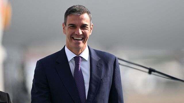 Spain's Prime Minister Pedro Sanchez arrives at Esenboga Airport to attend the 36th NATO Heads of State and Government Summit in Ankara on July 7, 2026.