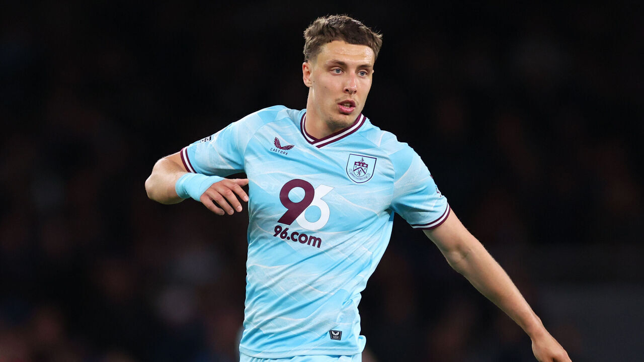 LONDON, ENGLAND - MAY 18: Maxime Esteve of Burnley during the Premier League match between Arsenal and Burnley at Emirates Stadium on May 18, 2026 in London, England.