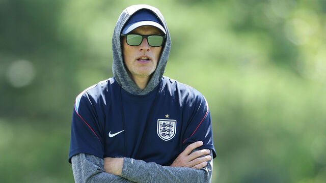 KANSAS CITY, KANSAS - JULY 17: Thomas Tuchel, Manager of England, looks on during an England Training Session during an England World Cup 2026 Camp on July 17, 2026 in Kansas City, Kansas.