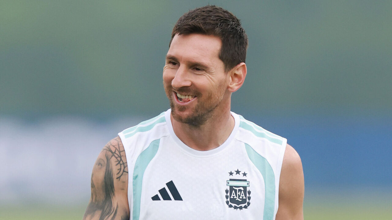 MORRISTOWN, NEW JERSEY - JULY 18: Lionel Messi #10 of Argentina looks on a training session on July 18, 2026 in Morristown, New Jersey. Argentina faces Spain in the FIFA World Cup 2026 final on July 19th.
