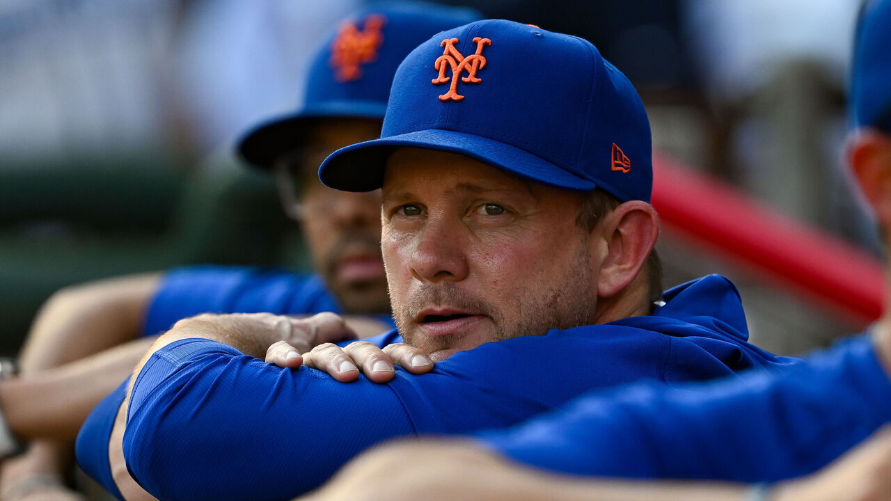 ATLANTA, GA - JULY 06: New York interim manager Andy Green (70) reacts during the MLB game between the New York Mets and the Atlanta Braves on July 6th, 2026 at Truist Park in Atlanta, GA.