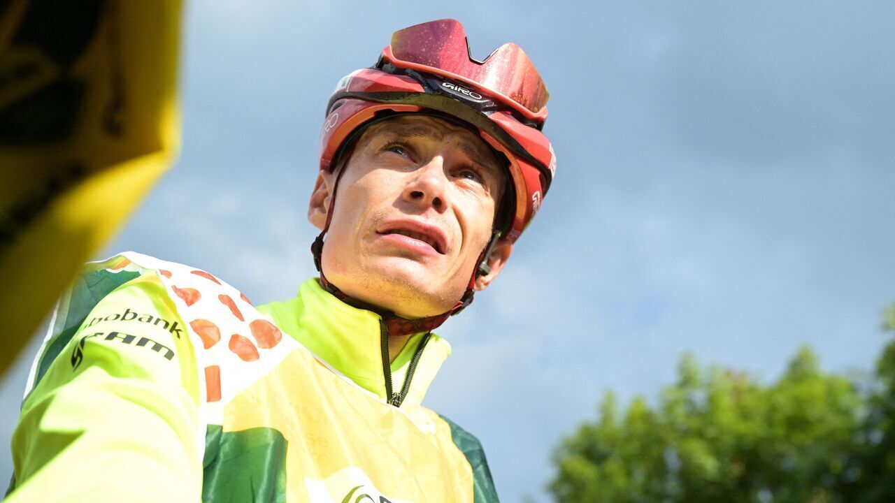 Danish Jonas Vingegaard of Team Visma-Lease a Bike is pictured after stage 14 of the 2026 Tour de France cycling race, a stage of 155km from Mulhouse to Le Markstein Fellering, on Saturday 18 July 2026. The 113th edition of the Tour de France starts on Saturday 4 July in Barcelona, Spain, and will finish in Paris, France on the 26th of July. BELGA PHOTO DAVID PINTENS