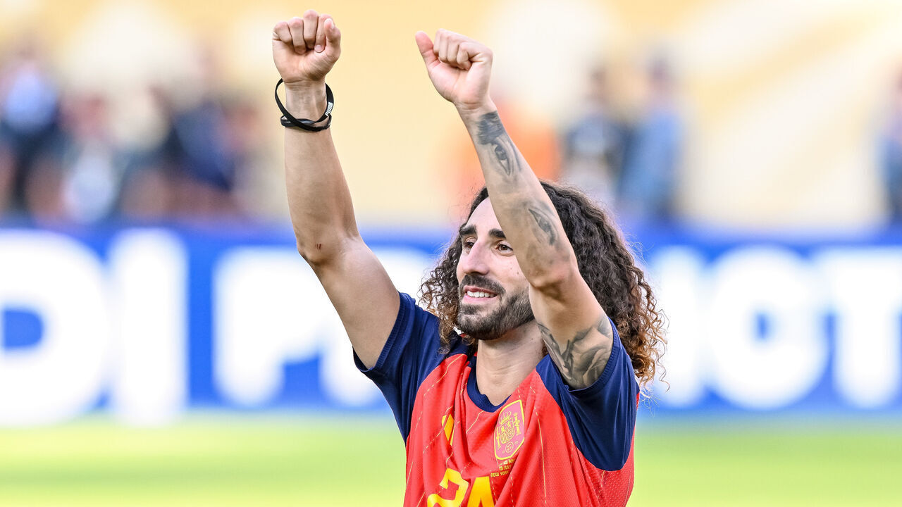 East Rutherford, United States - July 19: Marc Cucurella of Spain gestures after the FIFA World Cup 2026 Final match between Spain and Argentina at New York New Jersey Stadium on July 19, 2026 in East Rutherford, United States.