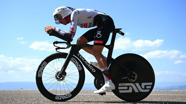 THONON-LES-BAINS, FRANCE - JULY 21: Brandon McNulty of United States and UAE Team Emirates - XRG competes during the 113th Tour de France 2026, Stage 16 a 26.1km individual time trial stage from Evian-les-Bains to Thonon-les-Bains / #UCIWT / on July 21, 2026 in Thonon-les-Bains, France.