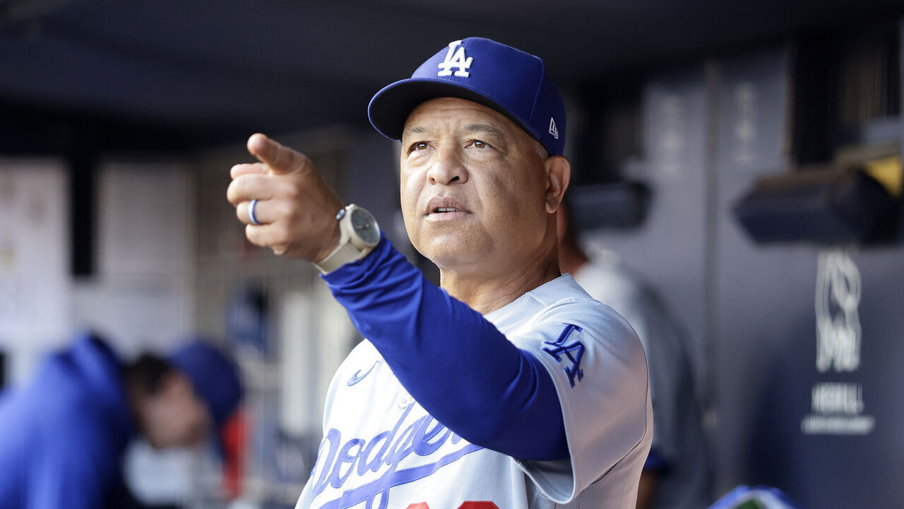 NEW YORK, NEW YORK - JULY 19: Manager Dave Roberts #30 of the Los Angeles Dodgers looks on before a game against the New York Yankees at Yankee Stadium on July 19, 2026 in New York City. The Yankees defeated the Dodgers 2-1.