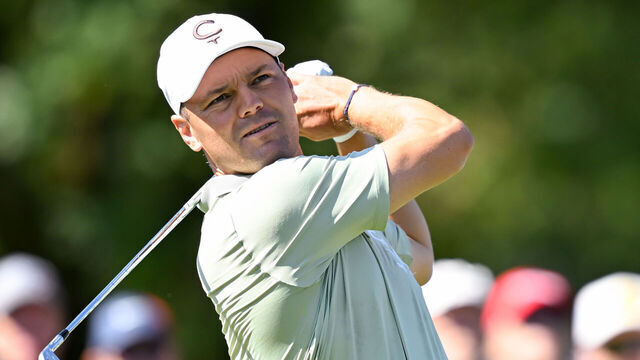 02 July 2026, Bavaria, Moosinning: Golf: European Tour - International Open, Singles, Men, First Round at the Munich Eichenried Golf Club. Martin Kaymer (Germany) in action. Photo: Sven Hoppe/dpa