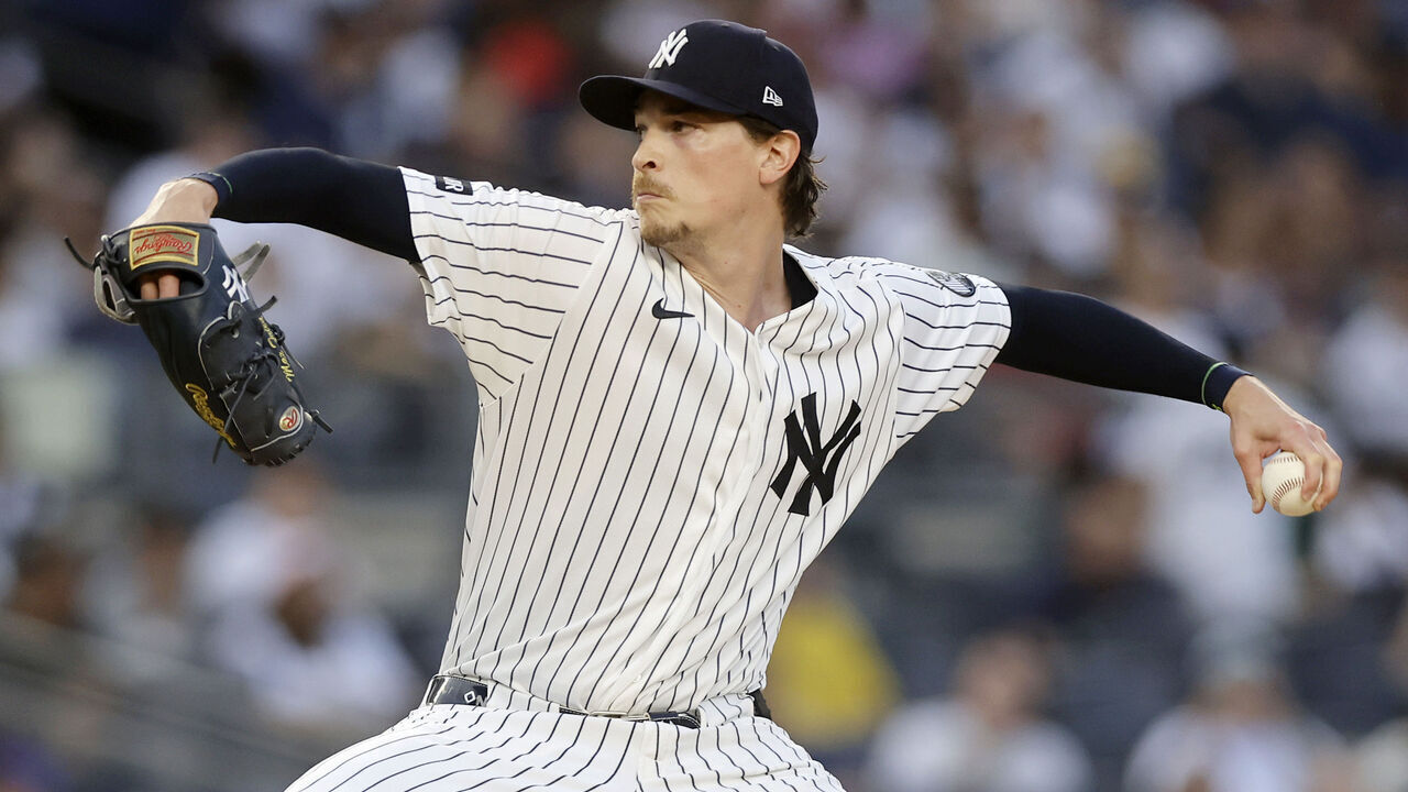 NEW YORK, NEW YORK - JULY 22: Max Fried #54 of the New York Yankees pitches during the third inning against the Pittsburgh Pirates in game two of the doubleheader at Yankee Stadium on July 22, 2026 in New York City.
