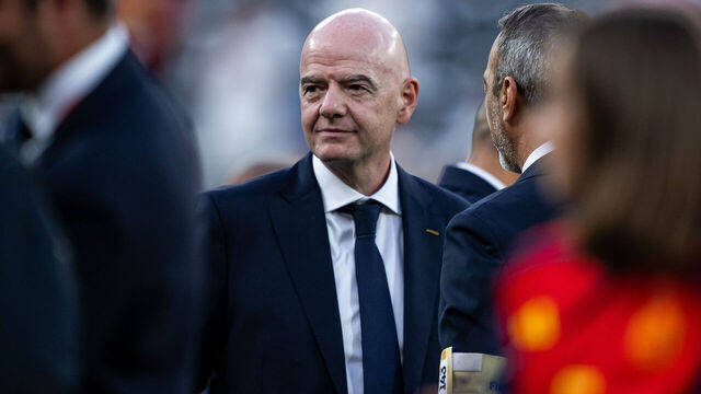 EAST RUTHERFORD, NEW JERSEY - JULY 19: FIFA President Gianni Infantino looks on after the FIFA World Cup 2026 Final match between Spain and Argentina at New York New Jersey Stadium on July 19, 2026 in East Rutherford, New Jersey.
