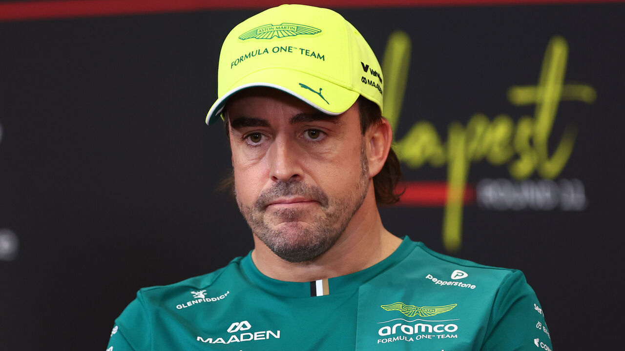 HUNGARORING, MOGYOROD, HUNGARY - 2026/07/23: Fernando Alonso of Aston Martin Aramco Formula 1 Team during press conference ahead previews ahead of the F1 Grand Prix of Hungary.