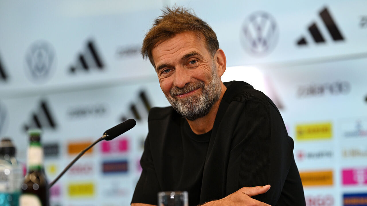 FRANKFURT AM MAIN, GERMANY - JULY 24: Juergen Klopp, Head Coach of Germany looks on during a DFB Press Conference at DFB-Campus on July 24, 2026 in Frankfurt am Main, Germany.
