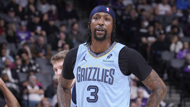 SACRAMENTO, CA - FEBRUARY 4: Kentavious Caldwell-Pope #3 of the Memphis Grizzlies looks on during the game against the Sacramento Kings on February 4, 2026 at Golden 1 Center in Sacramento, California. NOTE TO USER: User expressly acknowledges and agrees that, by downloading and or using this photograph, User is consenting to the terms and conditions of the Getty Images Agreement. Mandatory Copyright Notice: Copyright 2026 NBAE