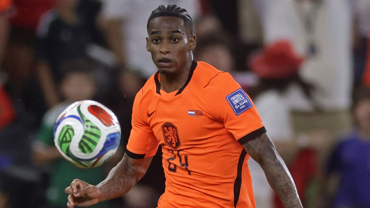 MONTERREY, MEXICO - JUNE 29: Crysencio Summerville of Holland during the World Cup match between Holland v Morocco at the Monterrey Stadium on June 29, 2026 in Monterrey Mexico
