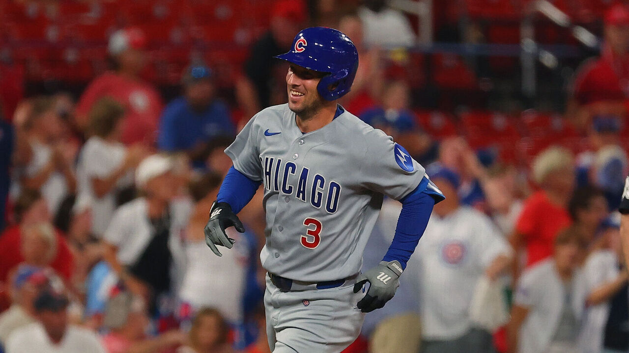 ST LOUIS, MISSOURI - JULY 27: Alex Bregman #3 of the Chicago Cubs rounds third base on a solo home run against the St. Louis Cardinals in the third inning at Busch Stadium on July 27, 2026 in St Louis, Missouri.
