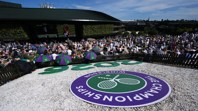 A general view of spectators on The Hill on day eight of the 2026 Wimbledon Championships at the All England Lawn Tennis and Croquet Club, London. Picture date: Monday July 6, 2026.