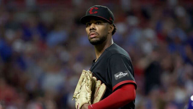 CINCINNATI, OHIO - JULY 10: Hunter Greene #21 of the Cincinnati Reds walks back to the dugout during the game against the Chicago Cubs at Great American Ball Park on July 10, 2026 in Cincinnati, Ohio. Cincinnati defeated Chicago 4-0.