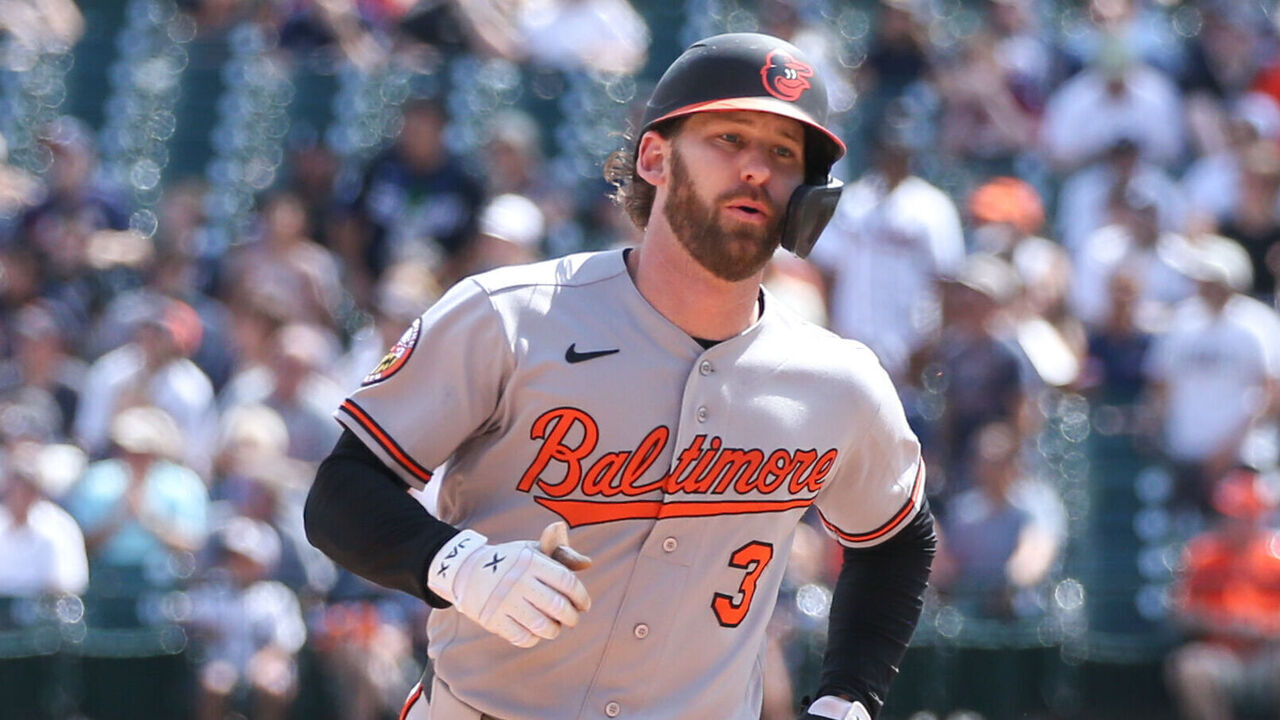 DETROIT, MI - JULY 29: Baltimore Orioles left fielder Taylor Ward (3) runs to third base during a regular season Major League Baseball game between the Baltimore Orioles and the Detroit Tigers on July 29, 2026 at Comerica Park in Detroit, Michigan.