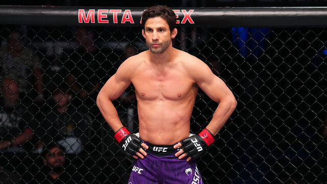 LAS VEGAS, NEVADA - JUNE 20: Allan Nascimento of Brazil prepares to face Mitch Raposo in a flyweight fight during the UFC Fight Night event at Meta APEX on June 20, 2026 in Las Vegas, Nevada.