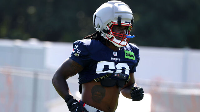 Foxborough, MA - August 1: New England Patriots linebacker Gabe Jacas arrives for training camp at Gillette Stadium on August 1, 2026.