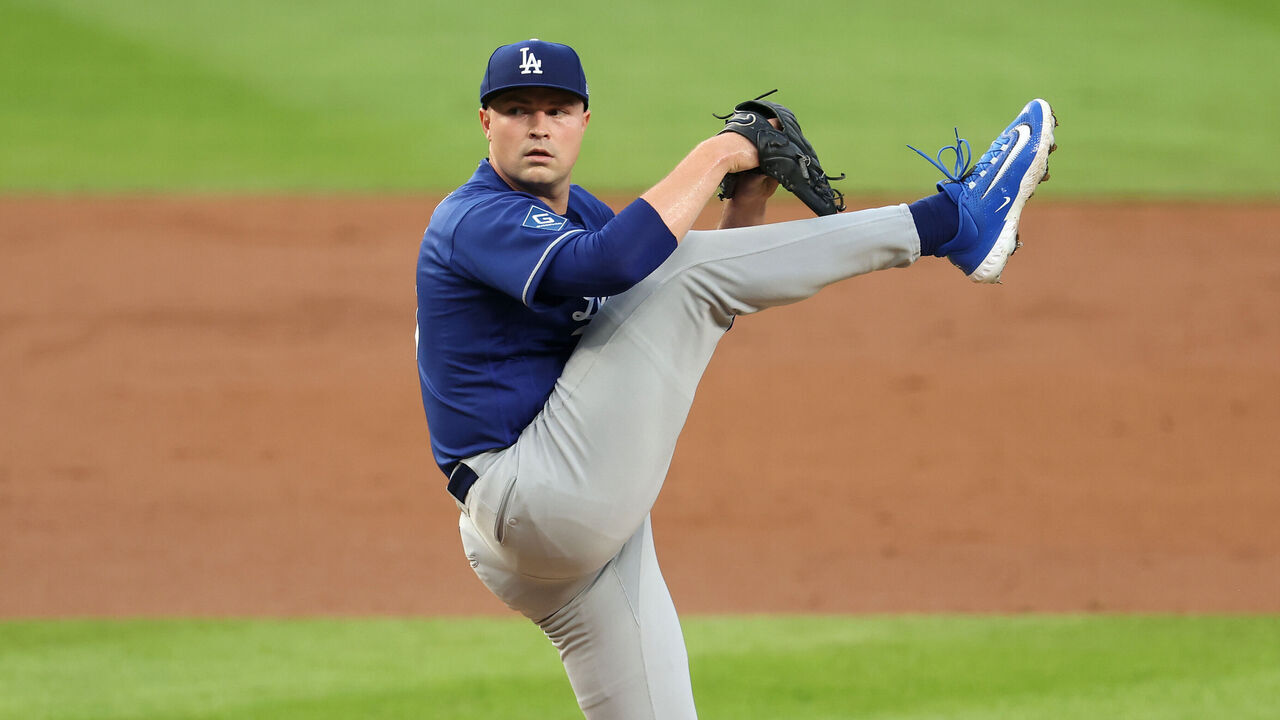 CHICAGO, ILLINOIS - AUGUST 04: Tarik Skubal #29 of the Los Angeles Dodgers pitches against the Chicago Cubs during the second inning at Wrigley Field on August 04, 2026 in Chicago, Illinois.
