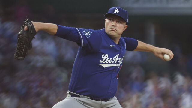 CHICAGO, IL - AUGUST 04: Tarik Skubal #29 of the Los Angeles Dodgers pitches during the game between the Los Angeles Dodgers and the Chicago Cubs at Wrigley Field on Tuesday, August 4, 2026 in Chicago, Illinois.