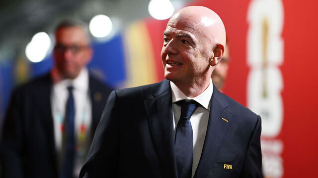 EAST RUTHERFORD, NEW JERSEY - JULY 19: FIFA President Gianni Infantino arrives at the stadium before the FIFA World Cup 2026 Final match between Spain and Argentina at New York New Jersey Stadium on July 19, 2026 in East Rutherford, New Jersey.