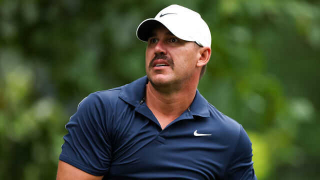 GREENSBORO, NORTH CAROLINA - AUGUST 05: Brooks Koepka of the United States plays his shot on the fourth tee during the Pro Am prior to the Wyndham Championship 2026 at Sedgefield Country Club on August 05, 2026 in Greensboro, North Carolina.