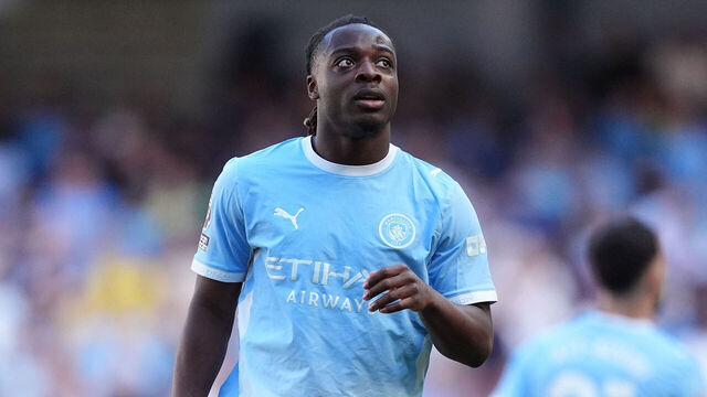 Manchester City's Jeremy Doku during the Premier League match at the Etihad Stadium, Manchester. Picture date: Sunday May 24, 2026.